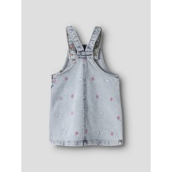 NAME IT Mini Felina Denim Overalls Kjole - Light Blue Bleached