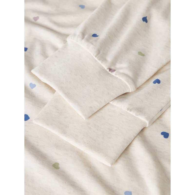 NAME IT Kids Hjerte Nattøjssæt - Peyote Melange