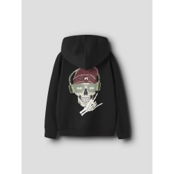 NAME IT Kids L/S Sweat Cardigan - Sort