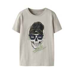 NAME IT Kids Ted S/S Top - Pumice Stone