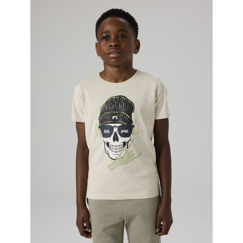 NAME IT Kids Ted S/S Top - Pumice Stone