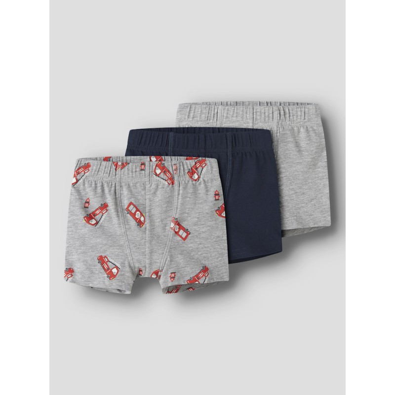 NAME IT Mini Brandbil Tights 3-pak - Grey Melange