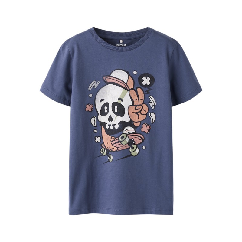 NAME IT Kids Bastian S/S T-shirt - Vintage Indigo