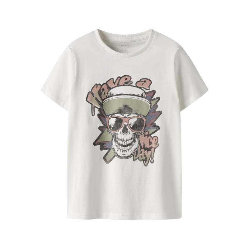 NAME IT Kids Bastian S/S T-shirt - Cloud Dancer