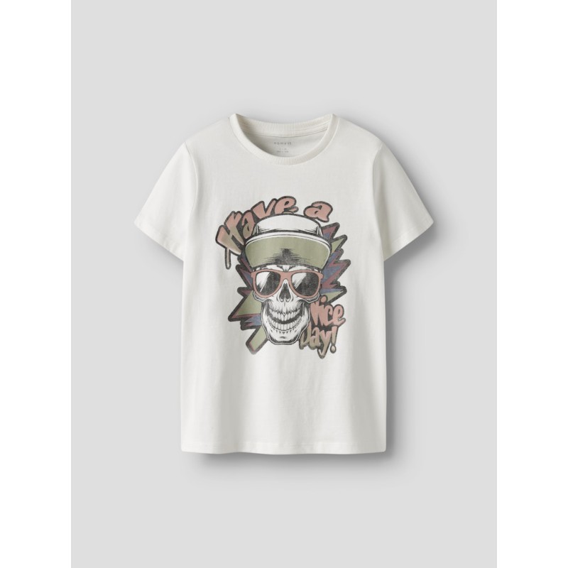 NAME IT Kids Bastian S/S T-shirt - Cloud Dancer