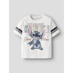 NAME IT Kids Stitch S/S T-shirt - Cloud Dancer