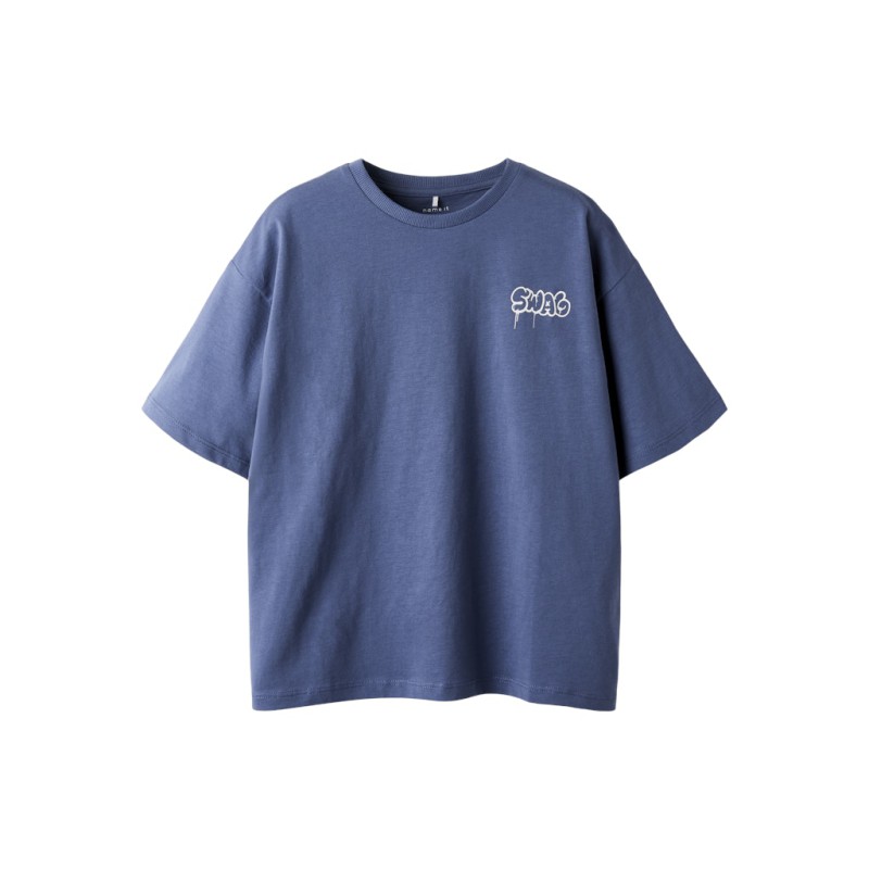 NAME IT Mini Bleze Relaxed S/S T-shirt - Vintage Indigo