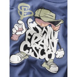 NAME IT Mini Bleze Relaxed S/S T-shirt - Vintage Indigo