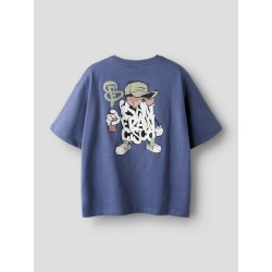 NAME IT Mini Bleze Relaxed S/S T-shirt - Vintage Indigo