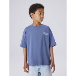 NAME IT Mini Bleze Relaxed S/S T-shirt - Vintage Indigo