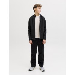 JACK & JONES Base Sweat Hoodie m. Lynlås - Sort