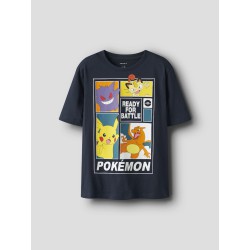 NAME IT Kids Dams Pokemon S/S T-shirt - Navy Blazer