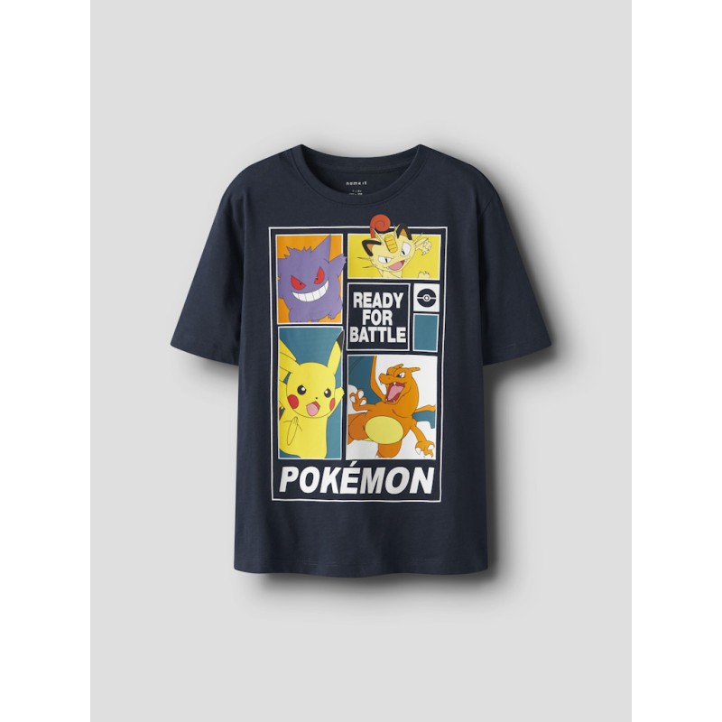 NAME IT Kids Dams Pokemon S/S T-shirt - Navy Blazer