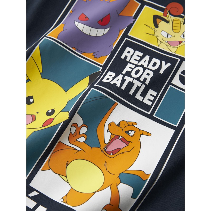 NAME IT Kids Dams Pokemon S/S T-shirt - Navy Blazer