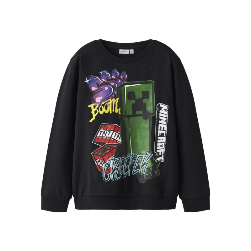 NAME IT Kids Dai Minecraft Regular Sweatshirt - Sort
