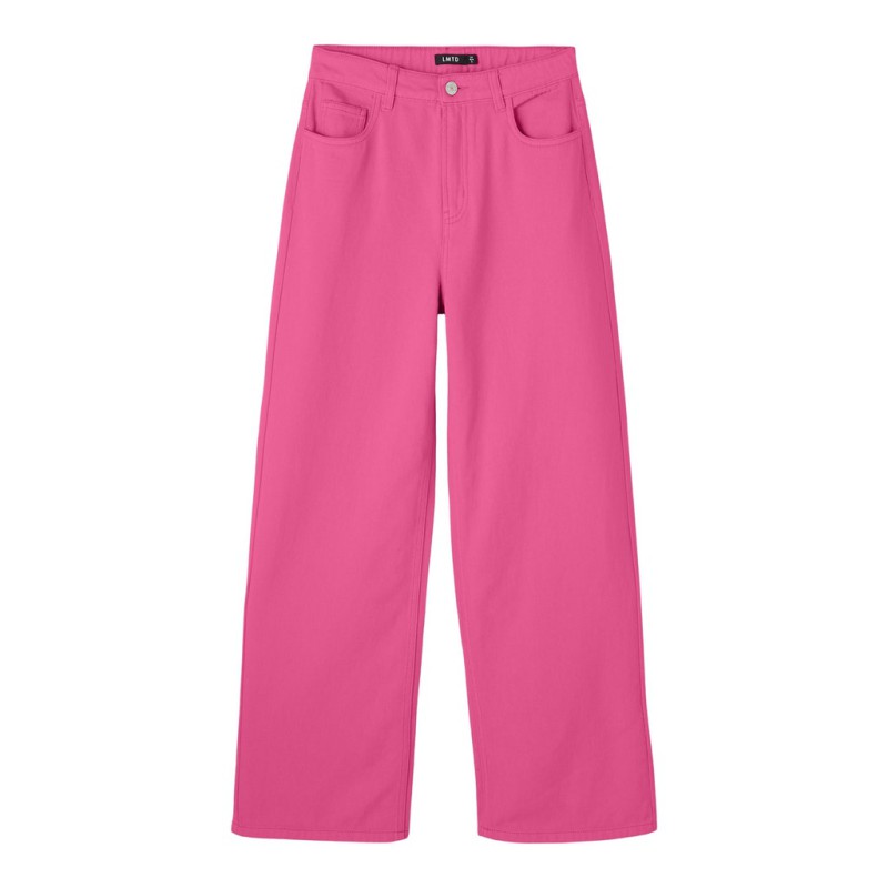 LMTD Colizza Højtaljede Brede Bukser - Carmine Rose