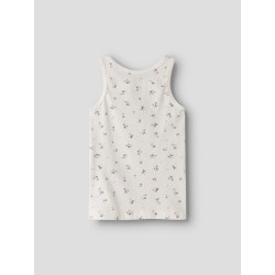 NAME IT MINI pige - Blomster Tank Top 2-pak - Jet Stream
