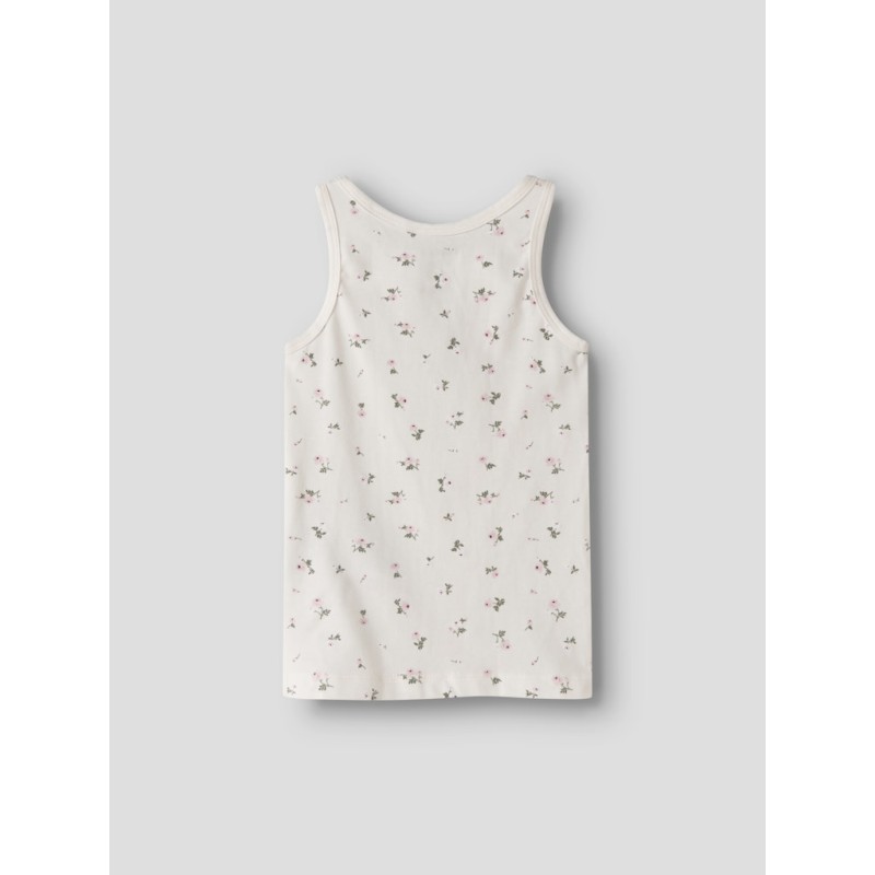 NAME IT MINI pige - Blomster Tank Top 2-pak - Jet Stream