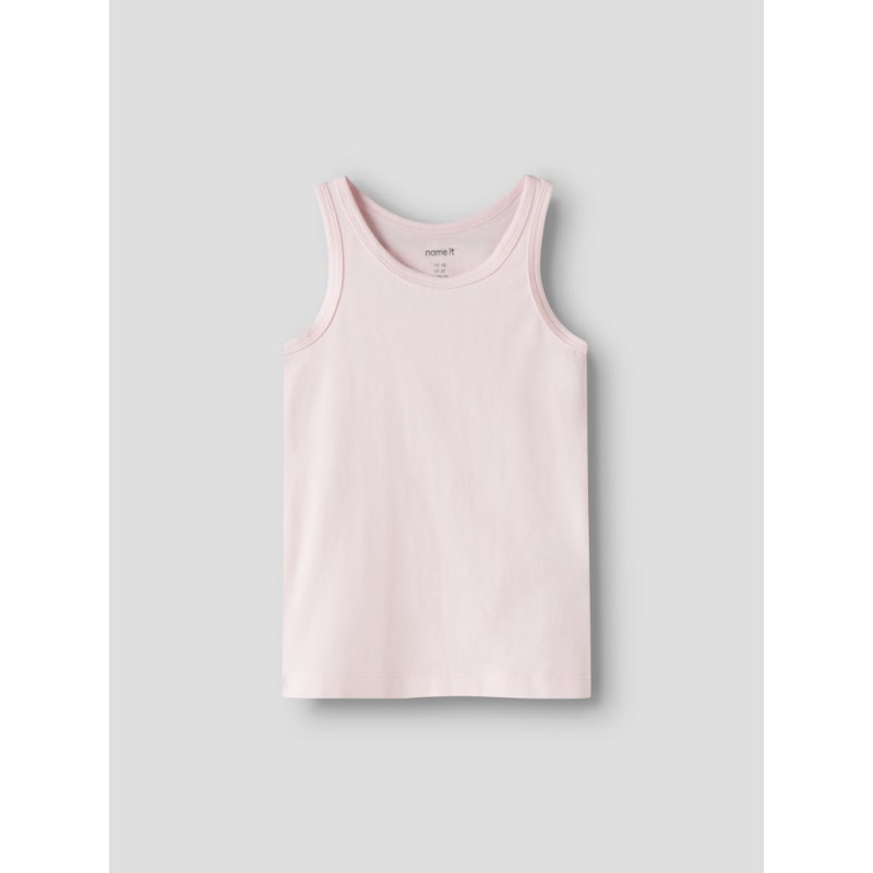 NAME IT MINI pige - Blomster Tank Top 2-pak - Jet Stream
