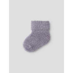 NAME IT Baby Terry Fluffy Strømper - Lavender Gray