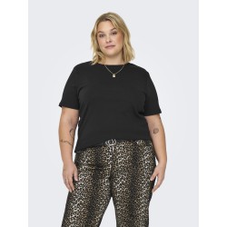 ONLY CARMAKOMA Jen S/S Jeans T-shirt - Sort