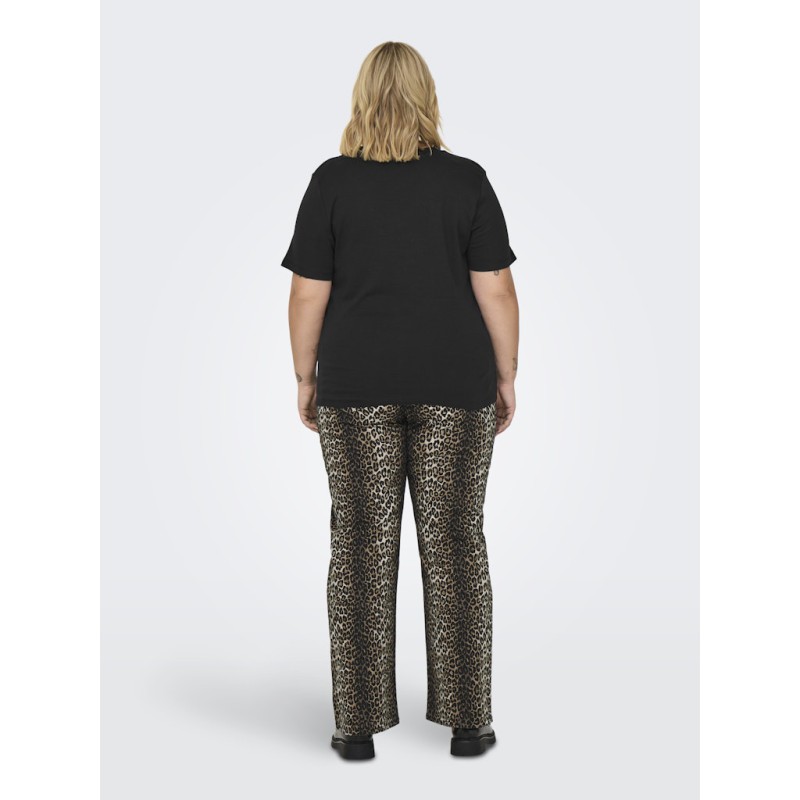 ONLY CARMAKOMA Jen S/S Jeans T-shirt - Sort