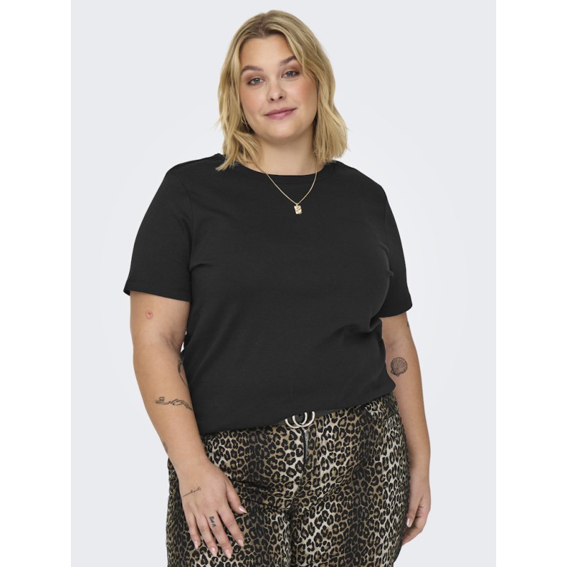 ONLY CARMAKOMA Jen S/S Jeans T-shirt - Sort