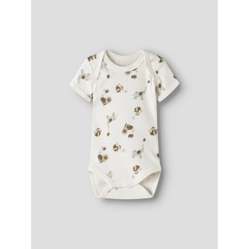 NAME IT Baby Bodystocking Animal 3-pak - Jet Stream