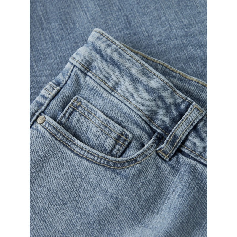 LMTD pige - Bli brede denim jeans - Light Blue Denim
