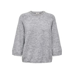 JDY Alva 3/4 Pyntet Strik - Medium Grey Melange