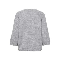 JDY Alva 3/4 Pyntet Strik - Medium Grey Melange