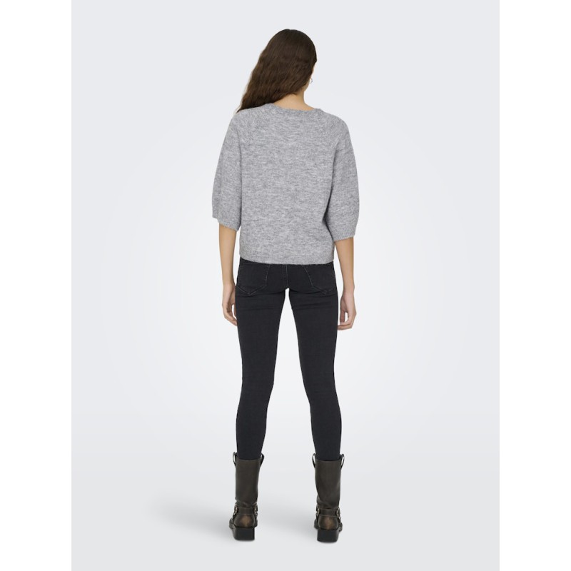 JDY Alva 3/4 Pyntet Strik - Medium Grey Melange