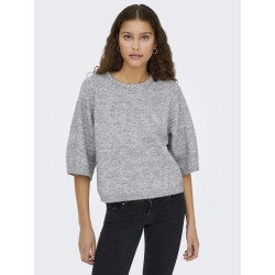 JDY Alva 3/4 Pyntet Strik - Medium Grey Melange