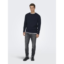 ONLY & SONS Berry Crew Strik - Dark Sapphire