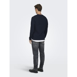 ONLY & SONS Berry Crew Strik - Dark Sapphire