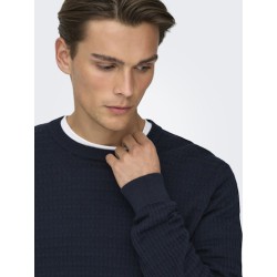 ONLY & SONS Berry Crew Strik - Dark Sapphire