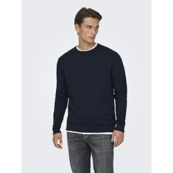 ONLY & SONS Berry Crew Strik - Dark Sapphire