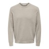 ONLY & SONS Berry Crew Strik - Silver Linning