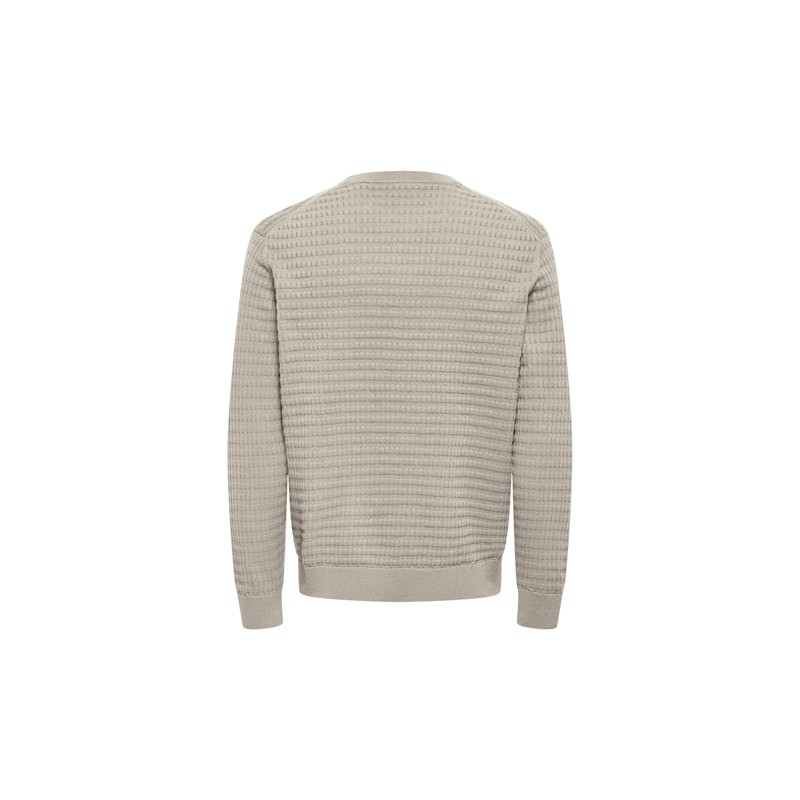 ONLY & SONS Berry Crew Strik - Silver Linning