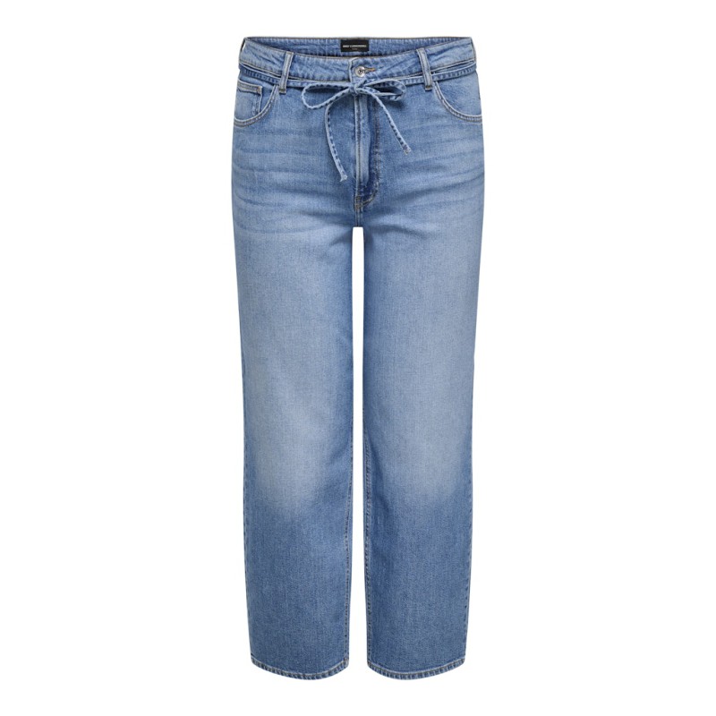 ONLY CARMAKOMA Gianna MW Straight Denim Jeans - Medium Blue Denim