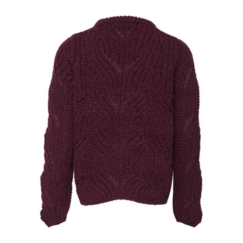 KIDS ONLY Havana L/S Strik Pullover - Tawny Port