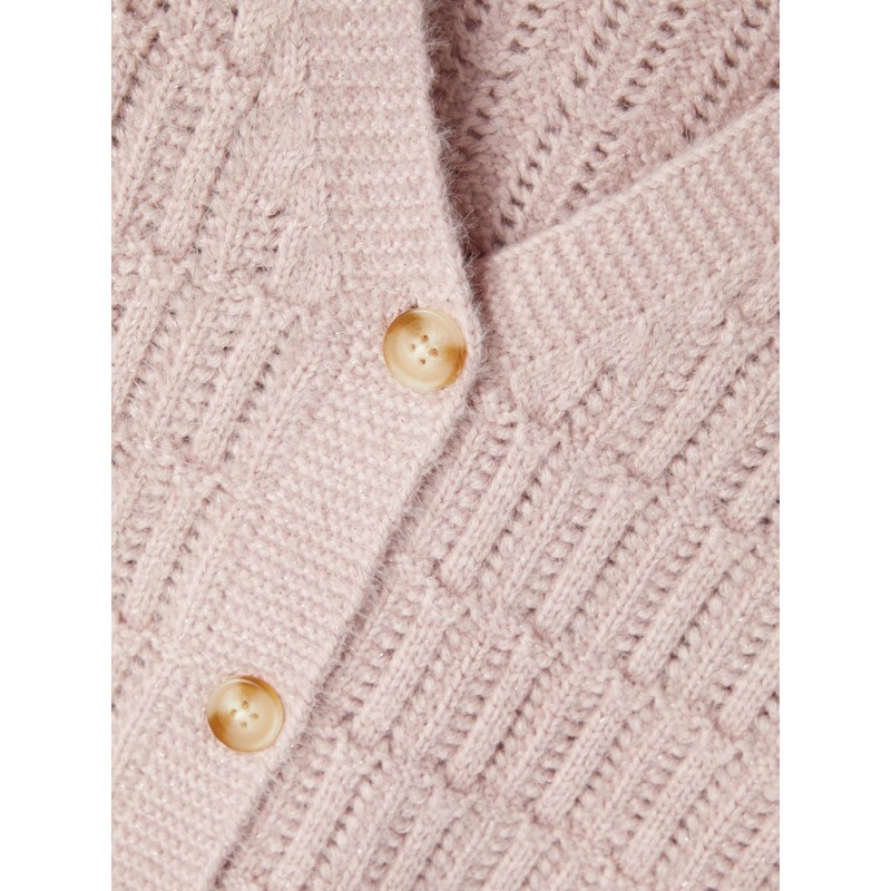 NAME IT Kids Olopa Glimmer Strik Cardigan - Burnished Lilac