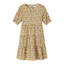 NAME IT Kids Hissine Loose S/S Kjole - Persimmon