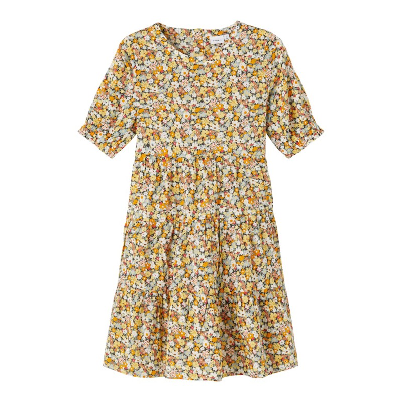 NAME IT Kids Hissine Loose S/S Kjole - Persimmon