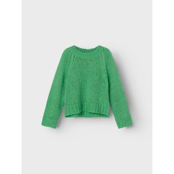 NAME IT Kids Blød Strik Pullover Med Sølv Glimmer - Irish Green