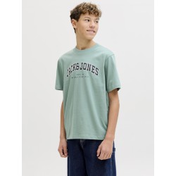 JACK & JONES Junior Caleb Varsity T-shirt - Mineral Blue