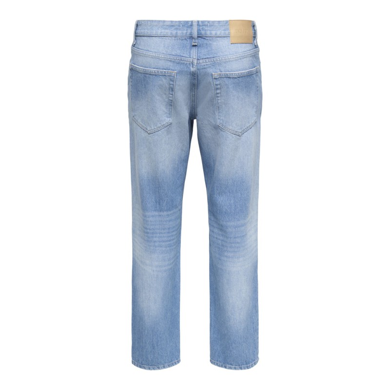 ONLY & SON Edge Straight Denim Jeans - Medium Blue Denim
