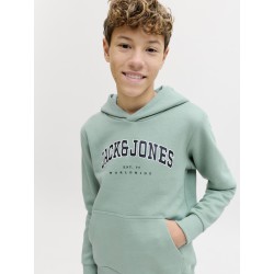 JACK & JONES JUNIOR Caleb Varsity Sweatshirt - Mineral Blue