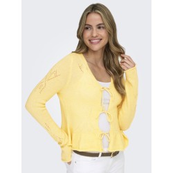 ONLY Helga L/S Snor Strik Cardigan - Sunlight