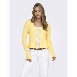 ONLY Helga L/S Snor Strik Cardigan - Sunlight